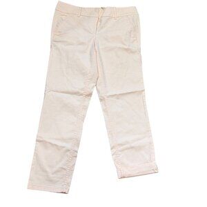 Loft Womens Marisa Skinny Ankle Pants Size 4 Light Pink Cotton Blend New